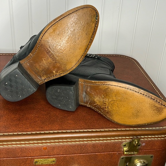 Durango Black Leather Western Booties Size 6 - Picture 11 of 14